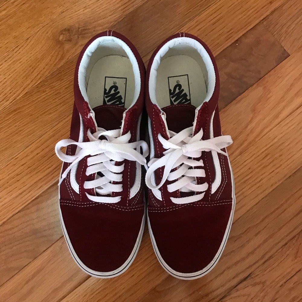 burgundy vans